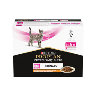 Pro Plan Veterinary Diets St/Ox Urinary Pollo en Salsa sobre para gatos – Multipack 10